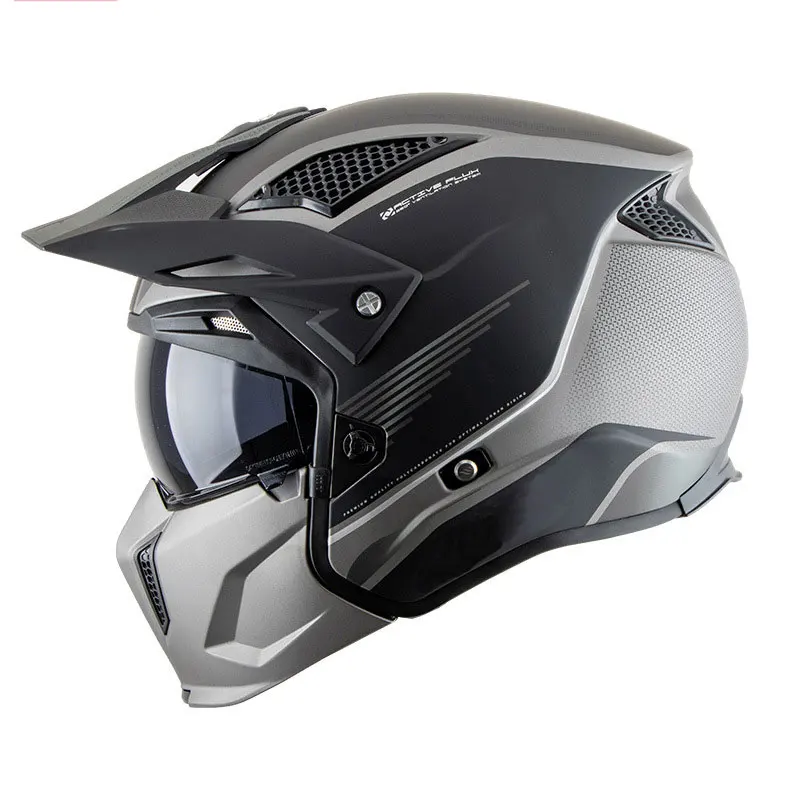 

Off-road Motorcycle Helmet Authentic Profession Motorcross Men Personality Full Face Locomotive Pull Four Highway Safety Helmet