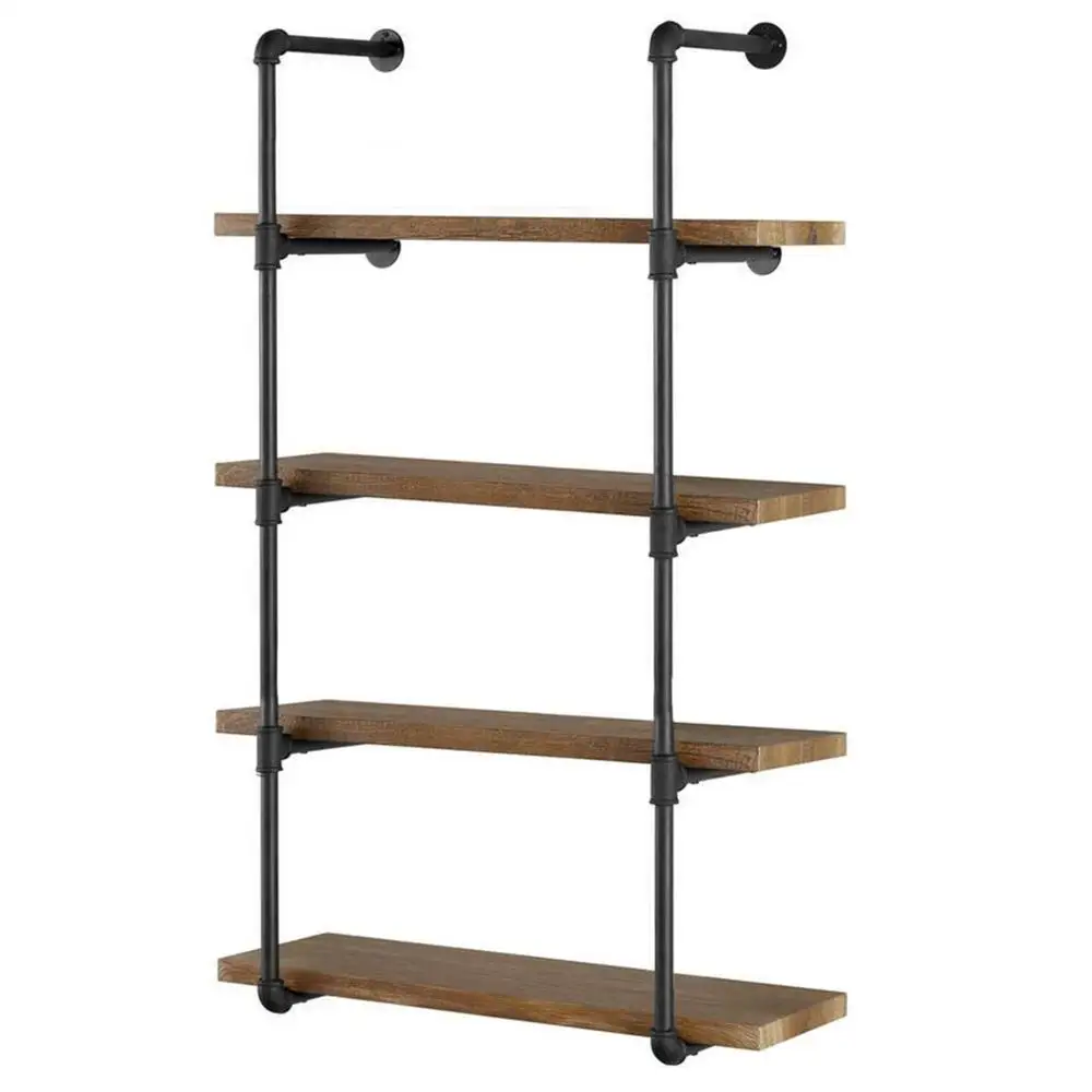 4 Tier Black Industrial Wall Mount Iron Pipe Shelf Bracket Bookshelf for DIY Room Kitchen
4 Tier Black Industrial Wall Mount Iron Pipe Shelf Bracket Bookshelf for DIY Room Kitchen