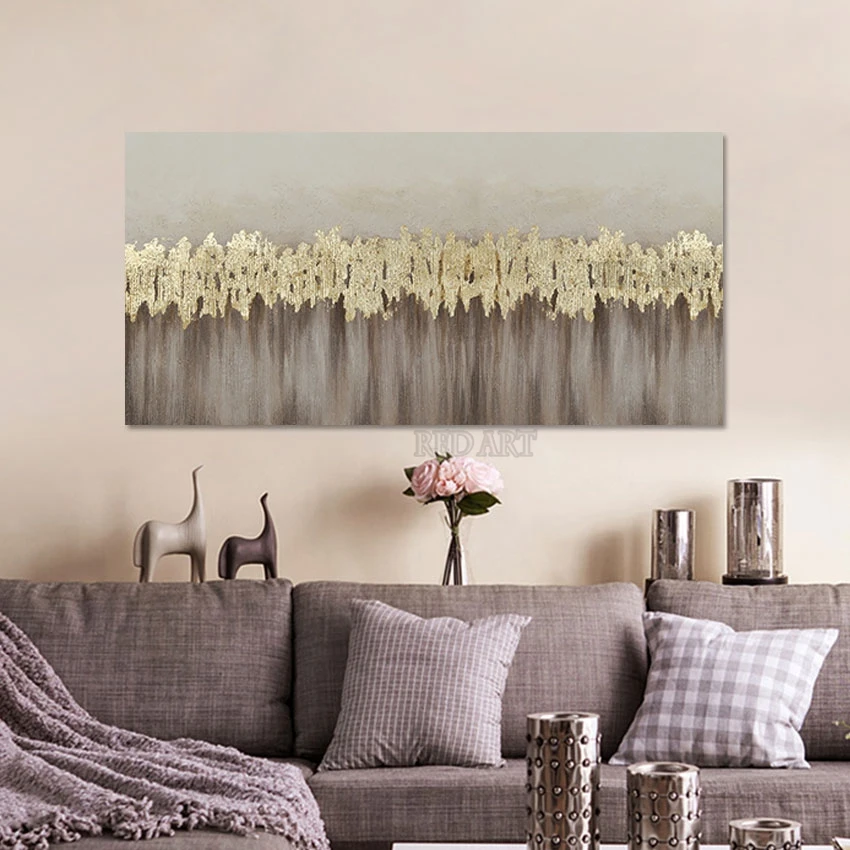 100% Hand Painted unframed Texture Gold Foil Design Abstract Oil Painting Art On Canvas Knife Artwork For Office Decoration
100% Hand Painted unframed Texture Gold Foil Design Abstract Oil Painting Art On Canvas Knife Artwork For Office Decoration