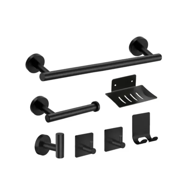 Bathroom Pendant Seven Piece Set 304 Stainless Steel Towel Bar Paper Towel Rack Soap Rack Hook Razor Rack Set 
Bathroom Pendant Seven Piece Set 304 Stainless Steel Towel Bar Paper Towel Rack Soap Rack Hook Razor Rack Set