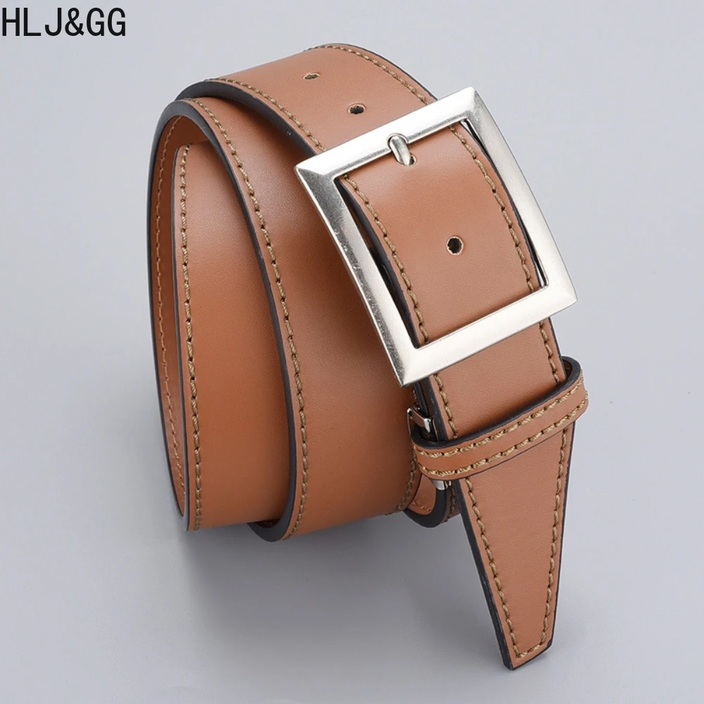 

HLJ&GG High Quality PU Leather Belts for Man's Simple and Versatile Man Pin Buckle Waistband Classic Male Jeans Pants Belt New