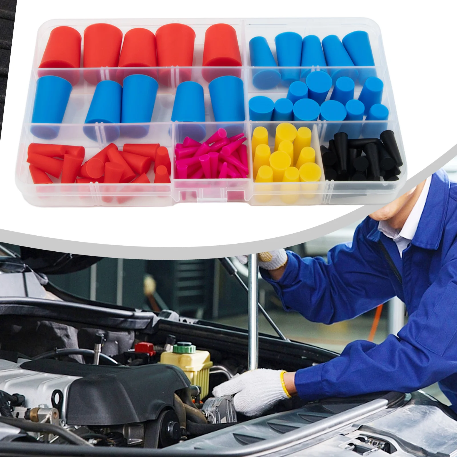 105Pcs High Temp Masking Plugs Powder Coating Silicone Cone Plugs Assortment Automotive Tools Kit Specialty Paint Coatings
105Pcs High Temp Masking Plugs Powder Coating Silicone Cone Plugs Assortment Automotive Tools Kit Specialty Paint Coatings