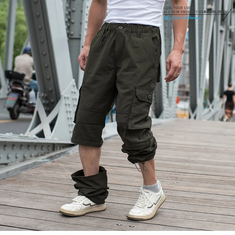 

Long and short detachable quick drying multi pocket workwear, casual straight leg closure pants, straight leg long pants for men