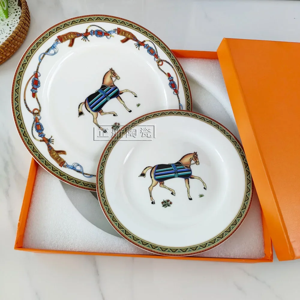 European Style Ceramic Steak Plate Round Salad Dessert Cake Fruit Food Kitchen Household Products Breakfast Dessert Plate Set
European Style Ceramic Steak Plate Round Salad Dessert Cake Fruit Food Kitchen Household Products Breakfast Dessert Plate Set