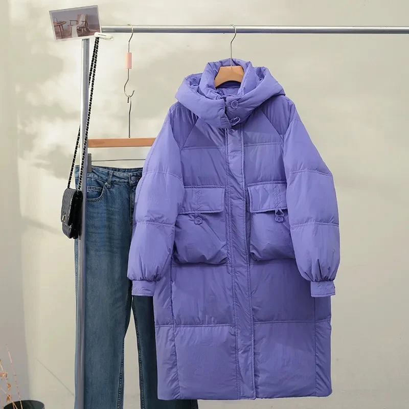 2023 winter new down jacket women long knee-length white duck down coat fashion loose Thicken keep warm hooded outerwear
2023 winter new down jacket women long knee-length white duck down coat fashion loose Thicken keep warm hooded outerwear