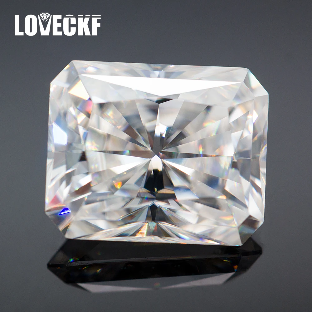 Real D Colorless Moissanite Stone Radiant Cut VVS1 Lab Diamond Gemstone Passed Diamond Test with GRA Report
Real D Colorless Moissanite Stone Radiant Cut VVS1 Lab Diamond Gemstone Passed Diamond Test with GRA Report