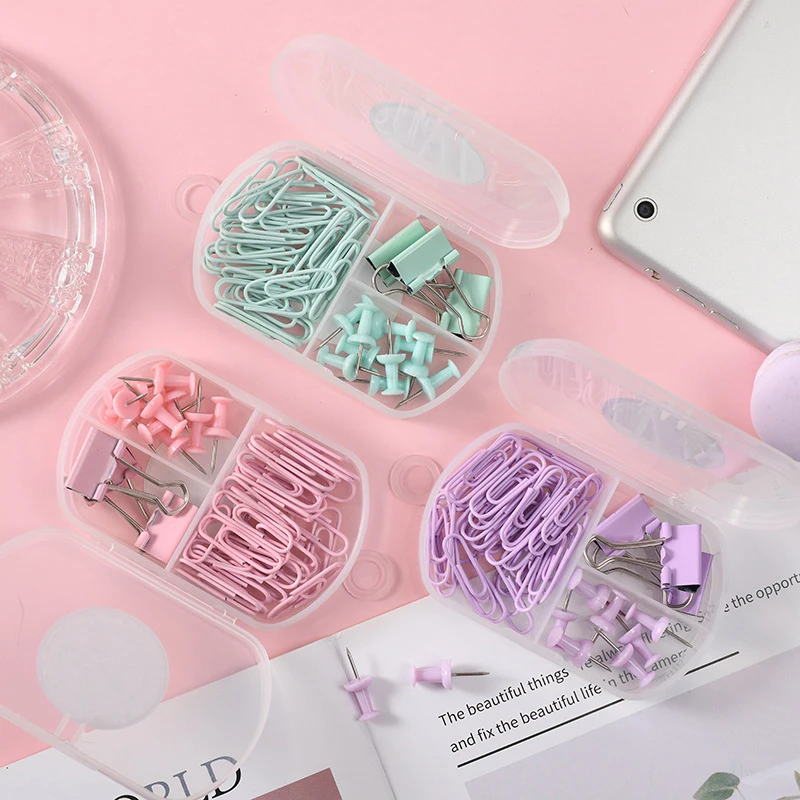 Multifunctional Combination Push Pins Paper Clips Thumbtack Stationery Metal Clear Binder Clips Set School Office Supplies 
Multifunctional Combination Push Pins Paper Clips Thumbtack Stationery Metal Clear Binder Clips Set School Office Supplies