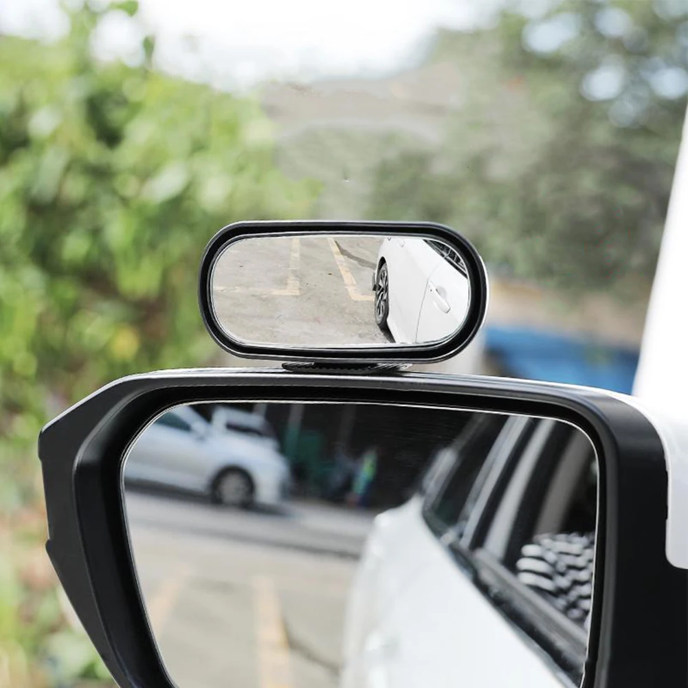 

Car Blind Spot Mirror High-Definition Glass Adjustable 360 Degree Rotation Wide Angle Rearview Auxiliary Mirror Universal