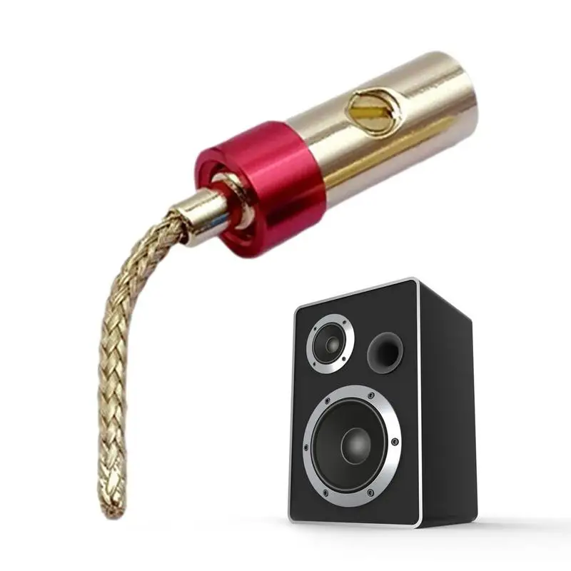 Speaker Wire Plugs Braided Wire Gold Plated Speaker Plugs Welding-Free Design Connection Supplies For Speakers Amplifiers And
Speaker Wire Plugs Braided Wire Gold Plated Speaker Plugs Welding-Free Design Connection Supplies For Speakers Amplifiers And
