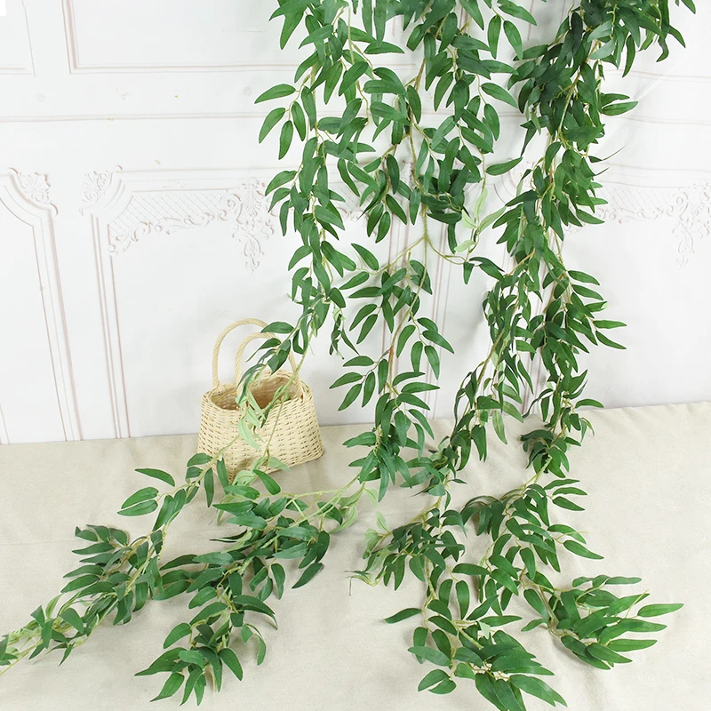 174cm Silk Artificial Ivy Rattan Leaves Garland Green Wall Hanging Vine Fake Plant Home Wedding Party Decor Christmas DIY Wreath
174cm Silk Artificial Ivy Rattan Leaves Garland Green Wall Hanging Vine Fake Plant Home Wedding Party Decor Christmas DIY Wreath