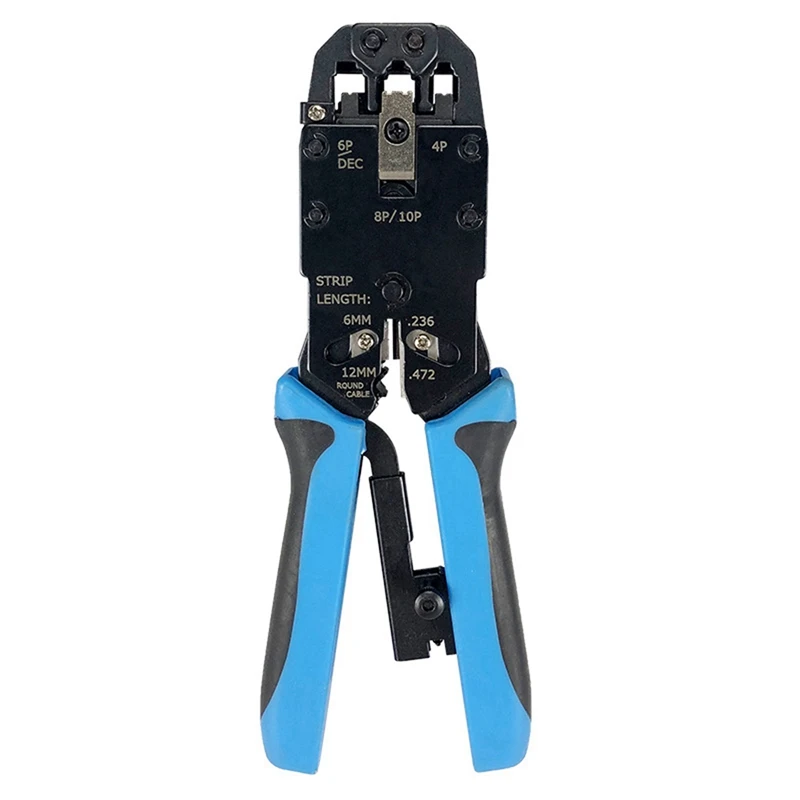 

2X RJ45 Network Crimper 10P 8P 6P 4P Crimping Tools Stripper For RJ45 RJ11 RJ12 RJ50 Connector Ethernet Cable