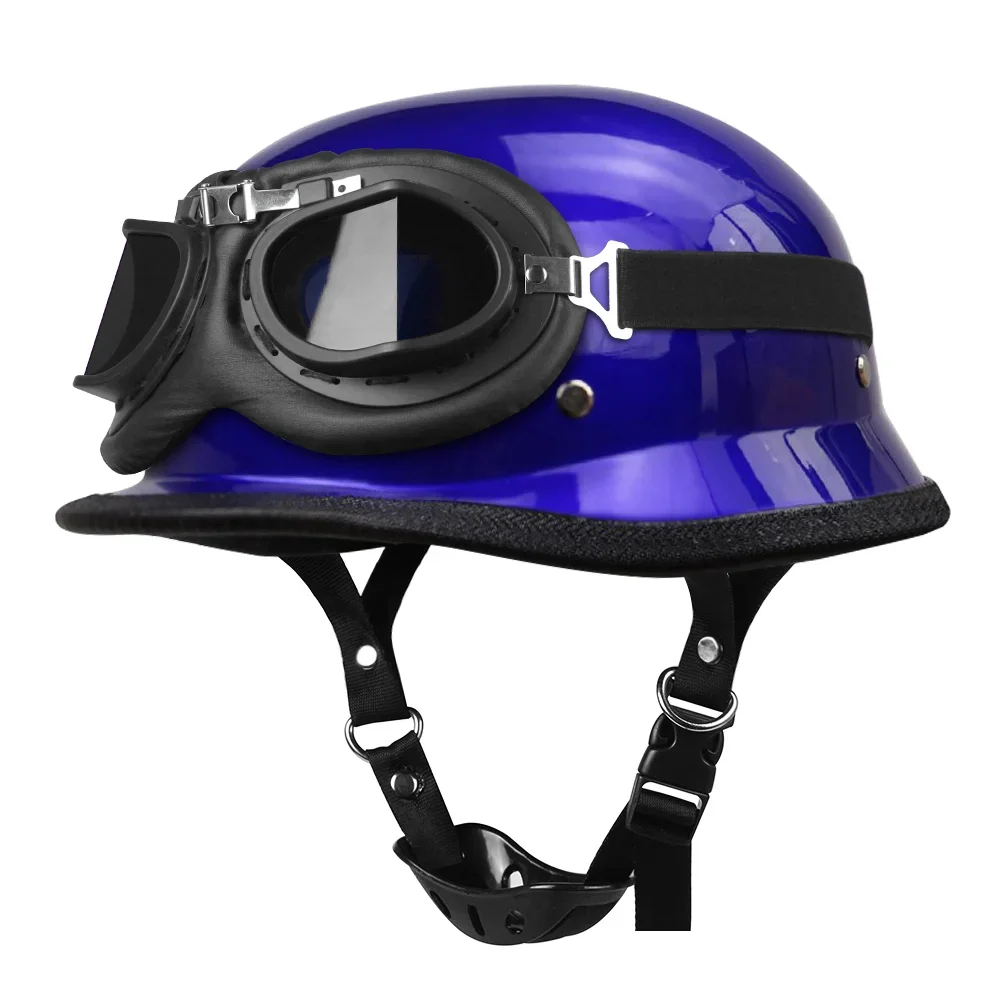 

Blue Motorcycle Helmets Retro Motorcycle Helmet Moto Helmet Scooter Vintage Half Face Biker Motorbike Crash Moto Helmet Casco