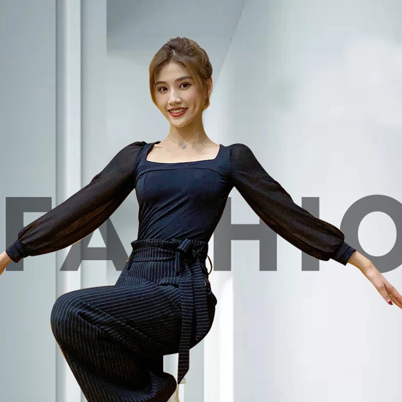 Lantern Sleeves Latin Tops Modern Dancing Top Women Latin Waltz Ballroom Dance Competition Tops Stage Practice Top SL7480
Lantern Sleeves Latin Tops Modern Dancing Top Women Latin Waltz Ballroom Dance Competition Tops Stage Practice Top SL7480