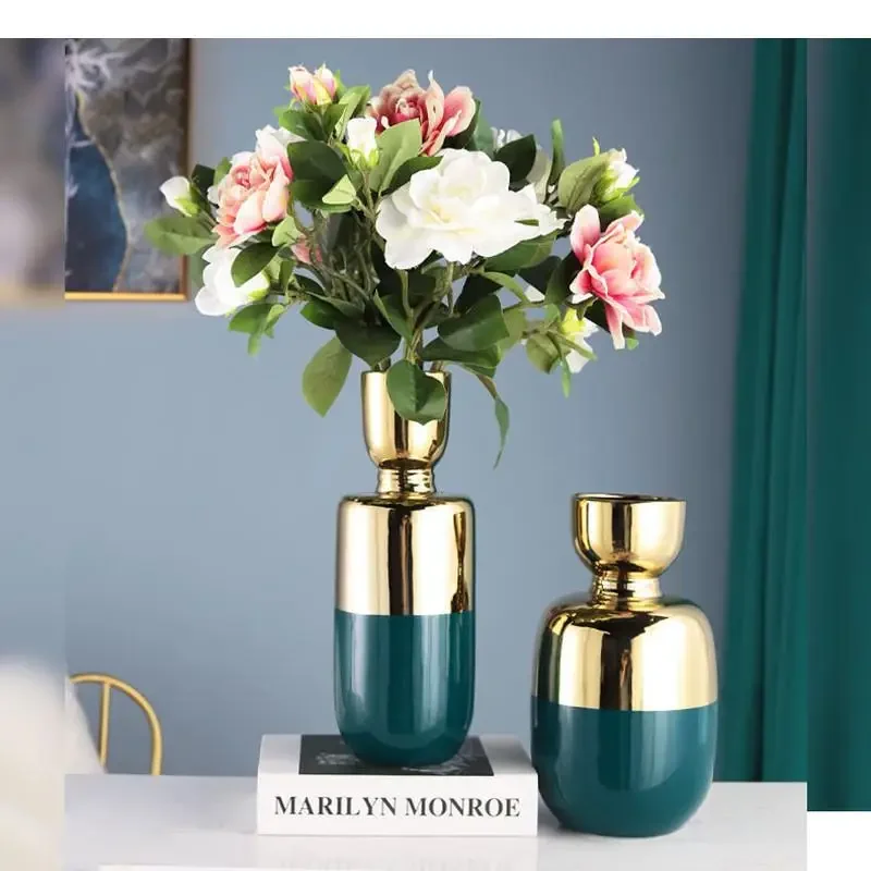 Desktop Hydroponic Arrangement Crafts Decoration Home Room Vase Ceramics Ornaments Green Flower Gold Furnishings Living
Desktop Hydroponic Arrangement Crafts Decoration Home Room Vase Ceramics Ornaments Green Flower Gold Furnishings Living