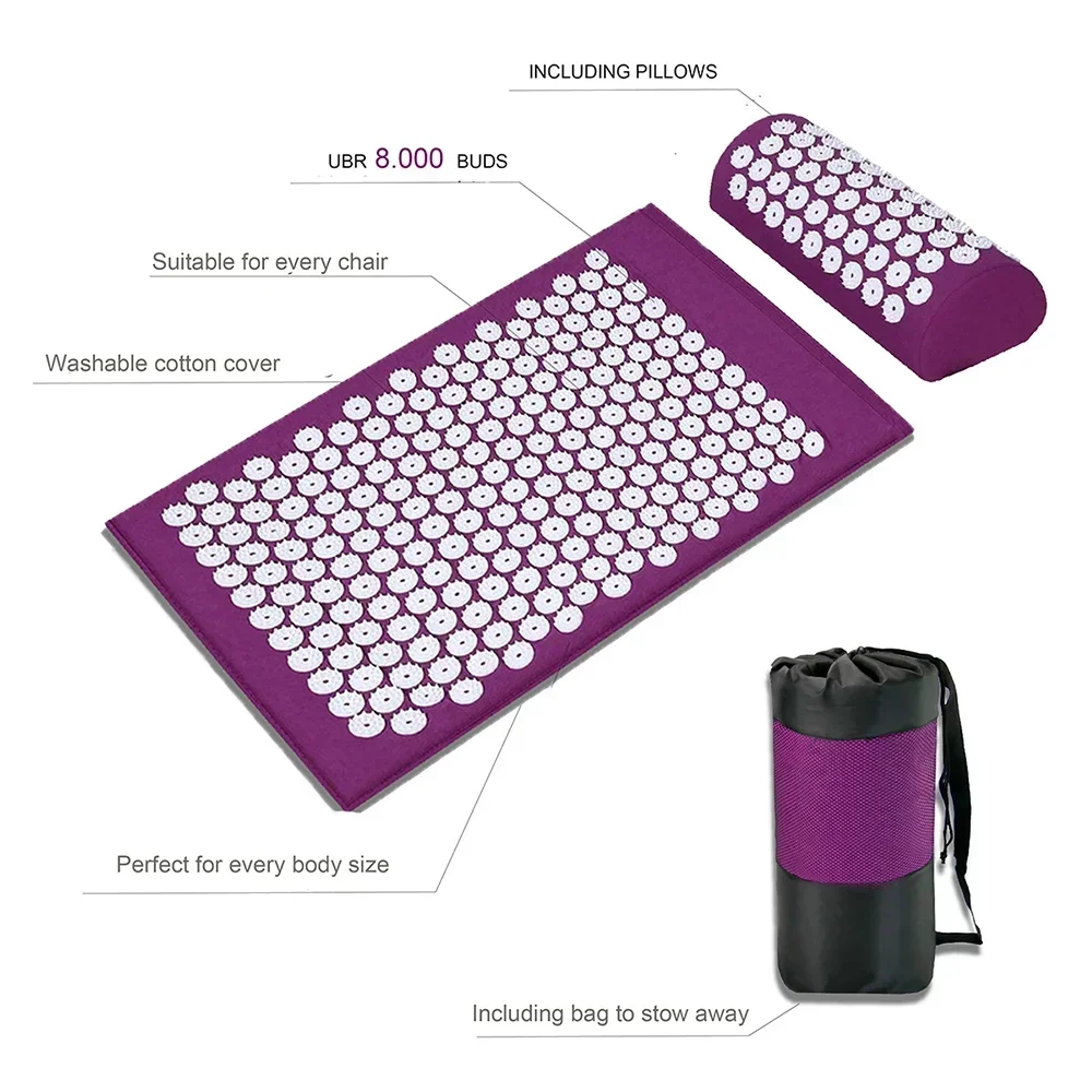 Pain Cushion Massage And Acupuncture Massager Set Body Mat Back Stress Pillow Acupressure Relieve Yoga Spike
Pain Cushion Massage And Acupuncture Massager Set Body Mat Back Stress Pillow Acupressure Relieve Yoga Spike
