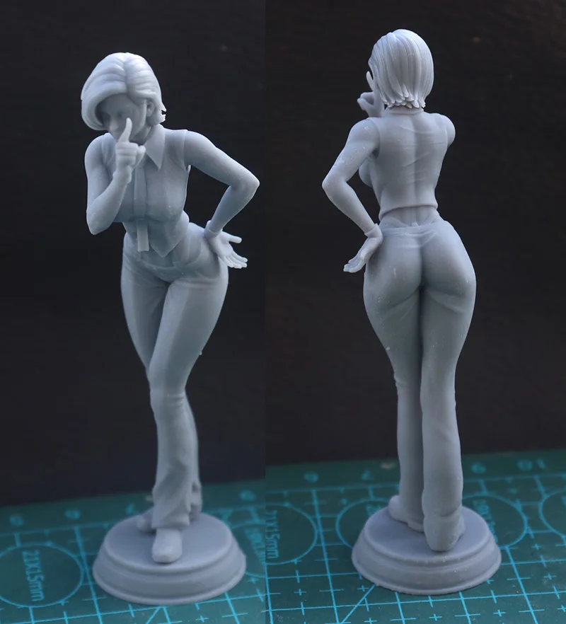 

1/24 75mm 1/18 100mm Resin Model Figure Office Girl Unpainted No Color RW-1101