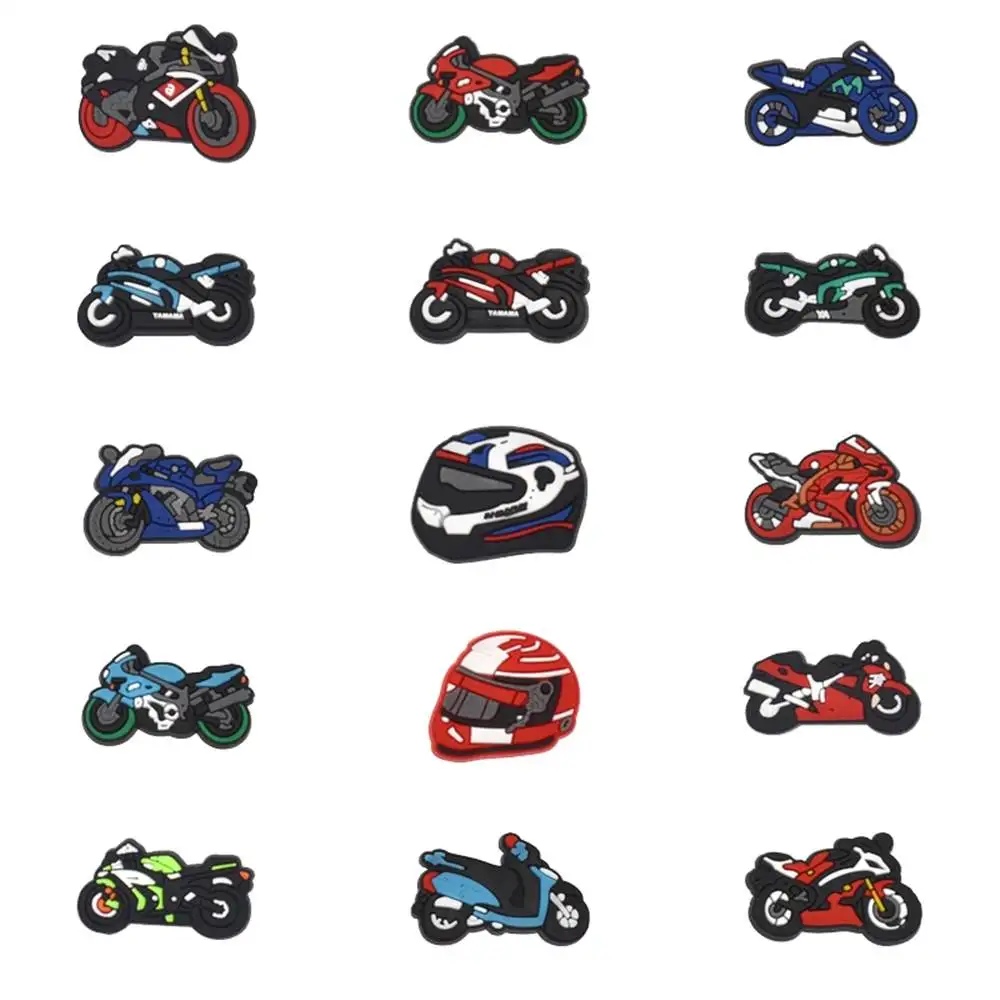 Hot Sale 1pcs PVC Shoe Accessories for Crocs Charms Motorcycles Women Clogs Buckle Kids Pins Decoration Jeans Boy X-mas Gift
Hot Sale 1pcs PVC Shoe Accessories for Crocs Charms Motorcycles Women Clogs Buckle Kids Pins Decoration Jeans Boy X-mas Gift