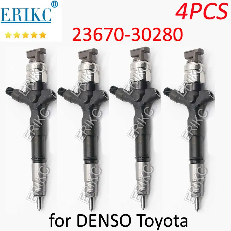 

4PCS 23670-30280 New Common Rail Fuel Injector Set 2367030280 Diesel Nozzle Sprayer For Denso Toyota 1KD-FTV 2KD 23670 30280