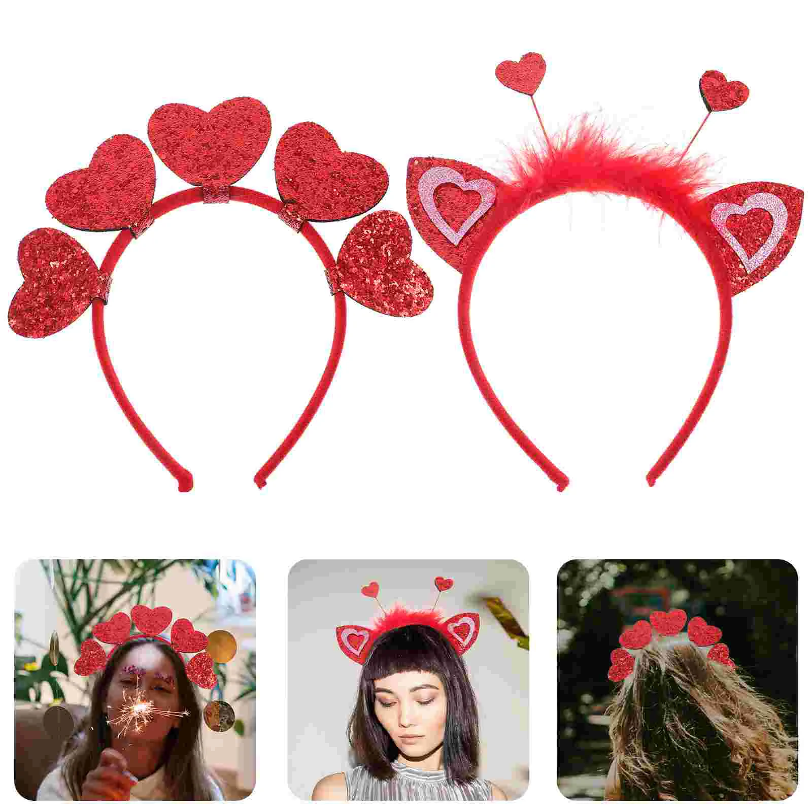 2pcs Valentine Headbands Heart Headbands Wedding Hair Bands Valentine's Party Hair Accessories
2pcs Valentine Headbands Heart Headbands Wedding Hair Bands Valentine's Party Hair Accessories