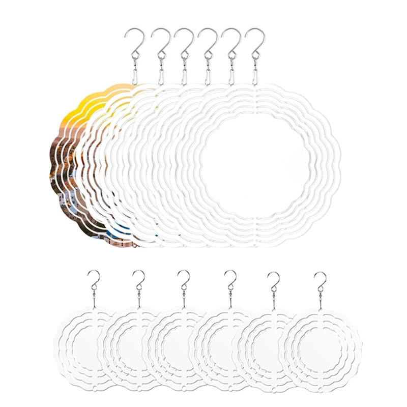 PROMOTION! 12 Pack 8 /3Inch Sublimation Wind Spinner Hanging Wind Spinners For Indoor Outdoor Garden Decoration
PROMOTION! 12 Pack 8 /3Inch Sublimation Wind Spinner Hanging Wind Spinners For Indoor Outdoor Garden Decoration