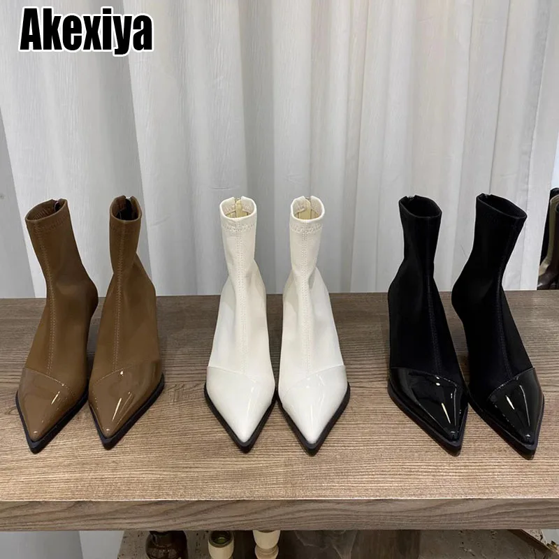 Pointed Toe Women Ankle Boota Thin High Heels Zipper Black Party Pumps Stiletto Dress Shoes 35-39 bc7057
Pointed Toe Women Ankle Boota Thin High Heels Zipper Black Party Pumps Stiletto Dress Shoes 35-39 bc7057