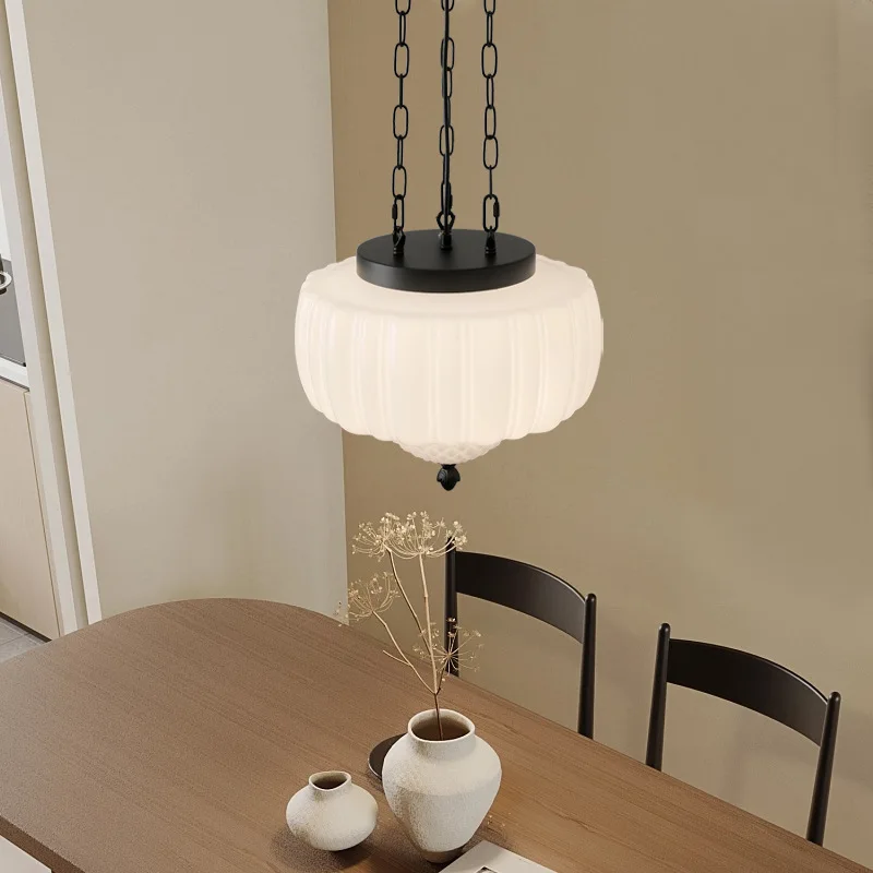 American Retro Pumpkin Glass Chandelier Nordic Minimalist Hallway Restaurant Bar, Homestay Bedroom Cream Pendant Ceiling Light
American Retro Pumpkin Glass Chandelier Nordic Minimalist Hallway Restaurant Bar, Homestay Bedroom Cream Pendant Ceiling Light