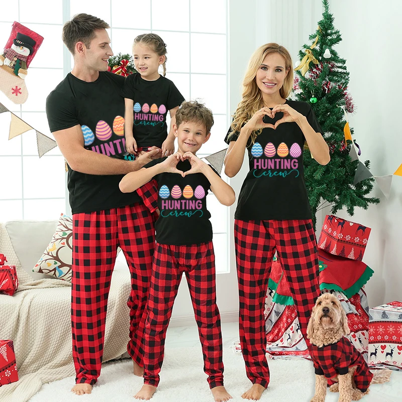 Easter Family Matching Pajamas Exclusive Design Happy Easter Eggs Hunting Crew Black Pajamas Set
Easter Family Matching Pajamas Exclusive Design Happy Easter Eggs Hunting Crew Black Pajamas Set