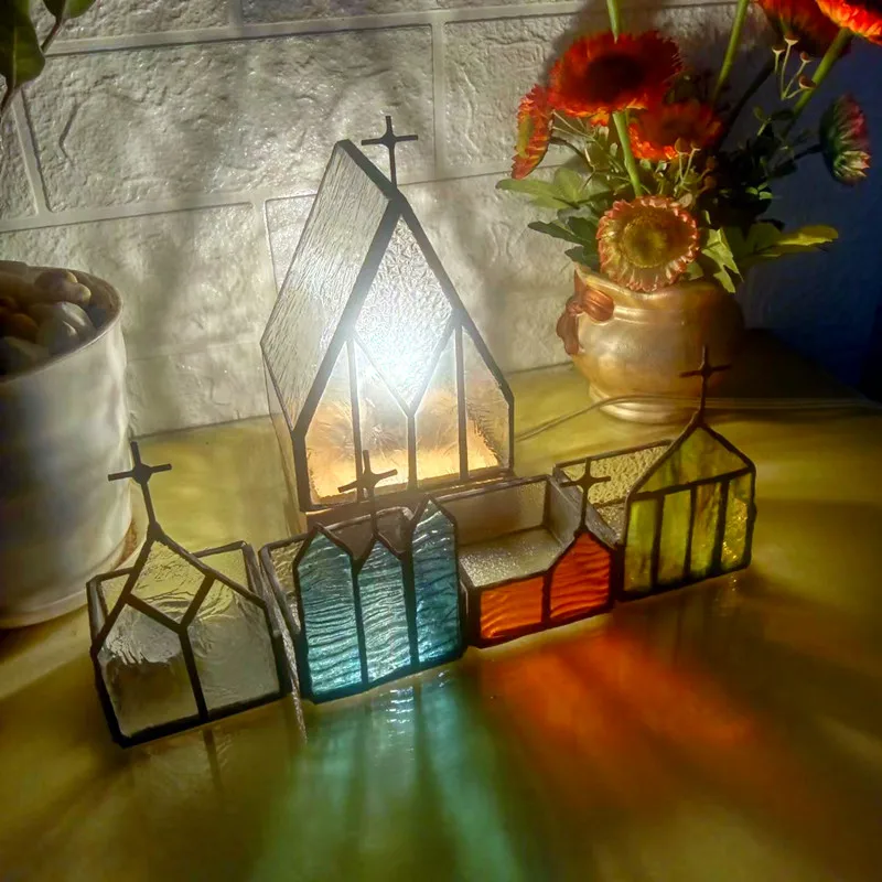 Tiffany Process Windproof Candlestick, Creative Church, Zen Colored Glass Butterfly, Ornaments, Wall-mounted Candle Holder
Tiffany Process Windproof Candlestick, Creative Church, Zen Colored Glass Butterfly, Ornaments, Wall-mounted Candle Holder