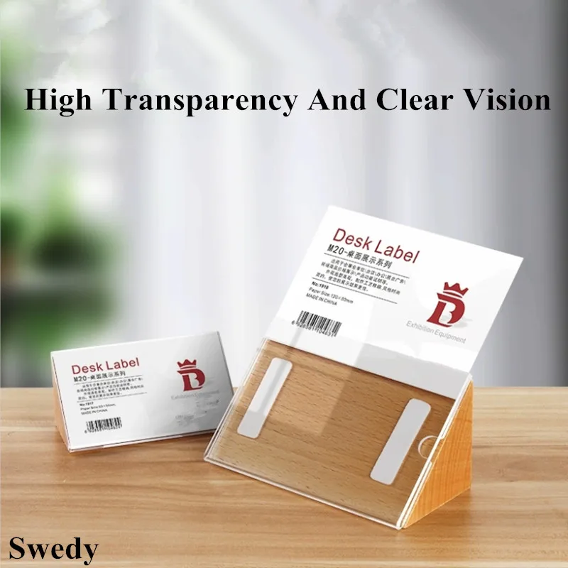55x75mm Small Wood Acrylic Sign Holder Display Stand Product Name Card Price Label Tags Coffee Menu Paper Holder Frame
55x75mm Small Wood Acrylic Sign Holder Display Stand Product Name Card Price Label Tags Coffee Menu Paper Holder Frame