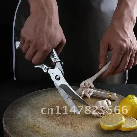 Стальные кухонные ножницы для куриных костей, многоцелевой ножницы, инструмент для барбекю и мяса, кухонные принадлежности
Стальные кухонные ножницы для куриных костей, многоцелевой ножницы, инструмент для барбекю и мяса, кухонные принадлежности