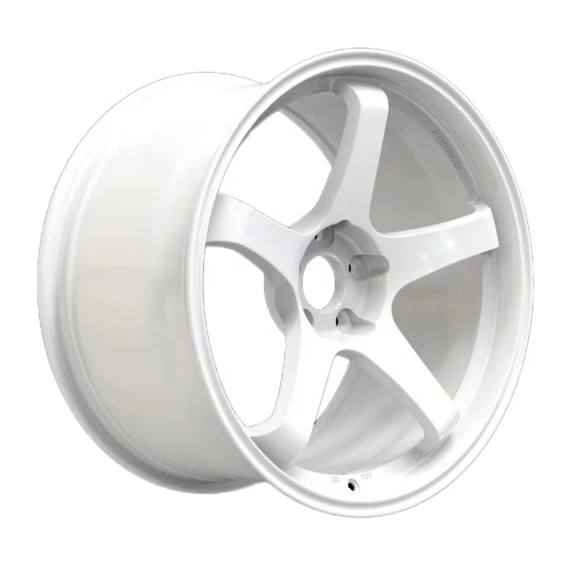 

Custom Deep Dish Wheel 18 19 20 21 22Inch PCD 5x112 5x114.3 5x120 5 Spoke Concave Alloy Rim White Forged Wheel for Passenger Car