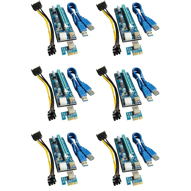 Переходная карта Pcie PCI Express с удлинительным кабелем USB 3,0 и кабелем питания SATA для майнинга BTC (6 шт.) (VER008C)
Переходная карта Pcie PCI Express с удлинительным кабелем USB 3,0 и кабелем питания SATA для майнинга BTC (6 шт.) (VER008C)