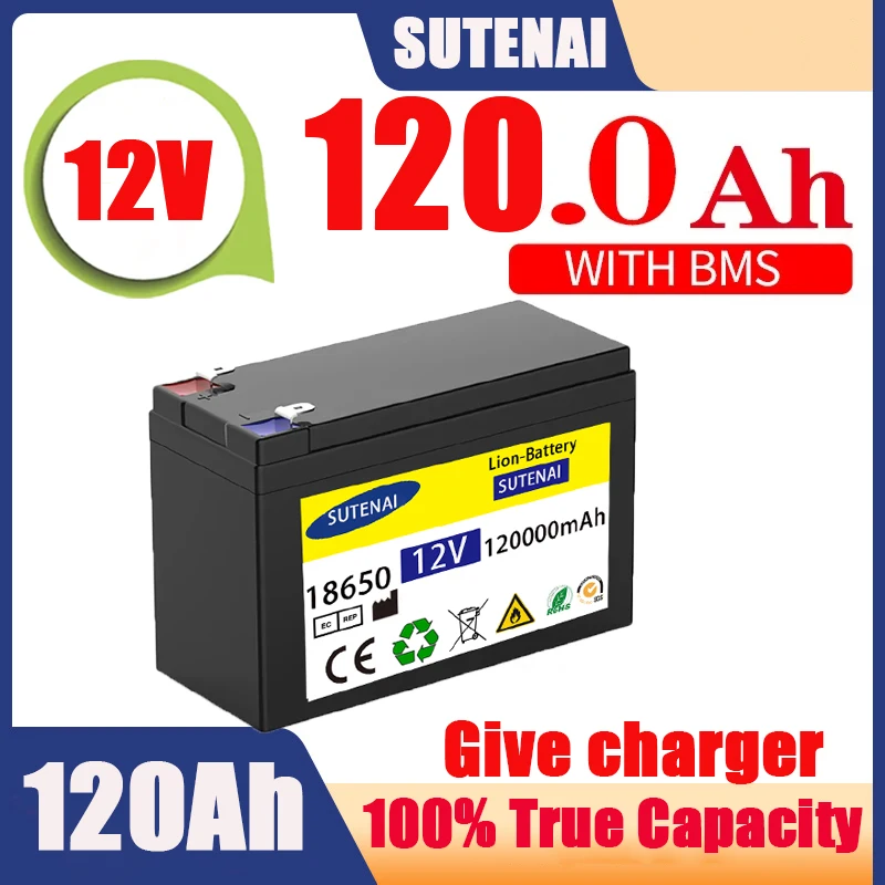 Upgraded 12V 120Ah 18650 lithium battery Built-in BMS pack Rechargeable battery for solar energy electric vehicle battery
Upgraded 12V 120Ah 18650 lithium battery Built-in BMS pack Rechargeable battery for solar energy electric vehicle battery