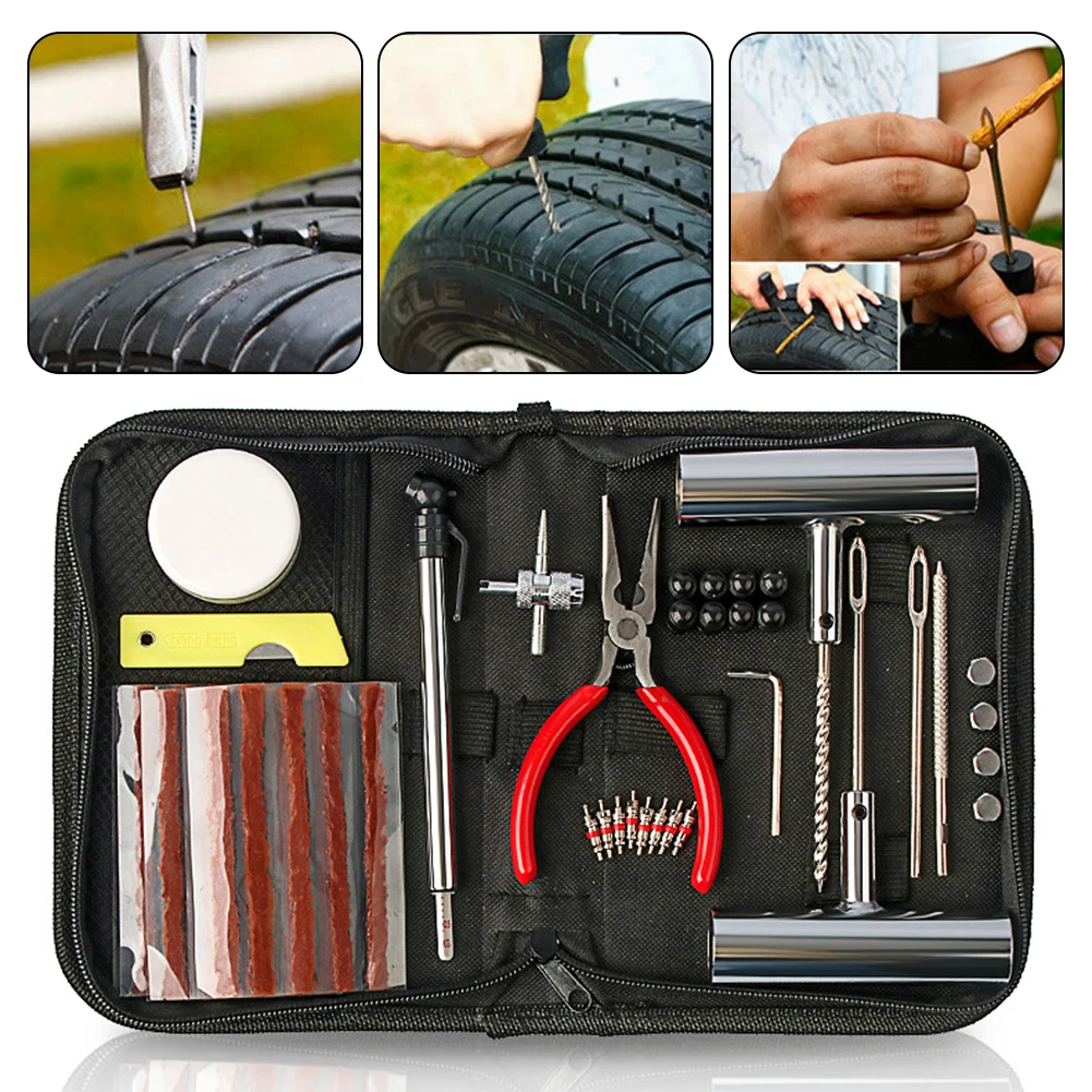 Hot Sale 46pcs Car Tire Repair Tool Kit Tubeless Tyre Puncture Repair Kit, Studding Tool Set Direct Replacement Car Accessories
Hot Sale 46pcs Car Tire Repair Tool Kit Tubeless Tyre Puncture Repair Kit, Studding Tool Set Direct Replacement Car Accessories