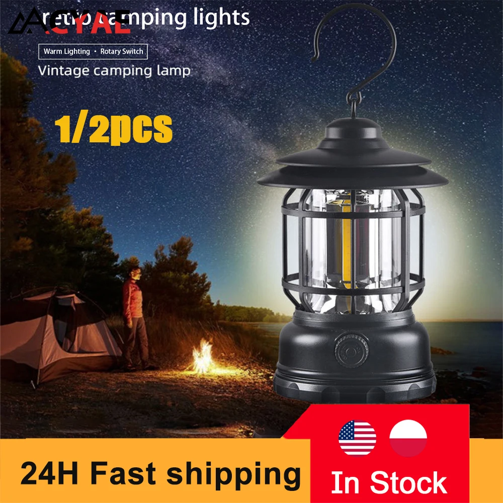 2pcs Portable camping lamp charging retro lamp multifunctional camping tent lamp hand lamp stepless dimming Outdoor Camping Lamp
2pcs Portable camping lamp charging retro lamp multifunctional camping tent lamp hand lamp stepless dimming Outdoor Camping Lamp