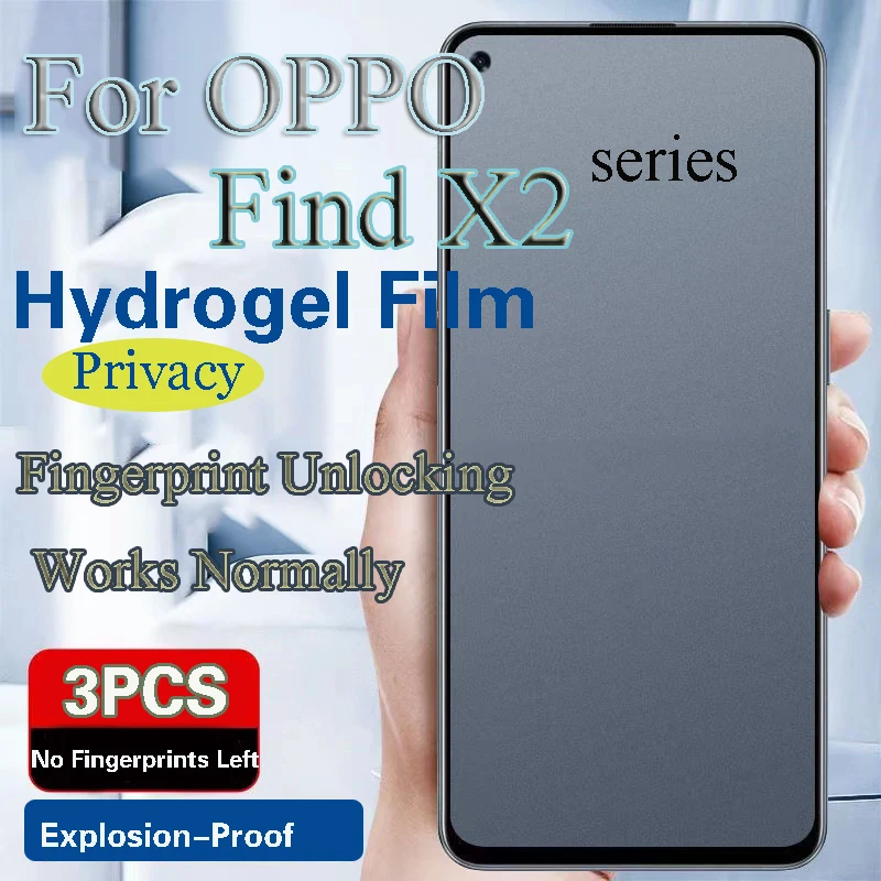 

Защитная пленка для экрана FindX2Pro для OPPO FindX2 Pro Гидрогелевая пленка Find X2Pro с защитой от подглядывания и разблокировки отпечатков пальцев