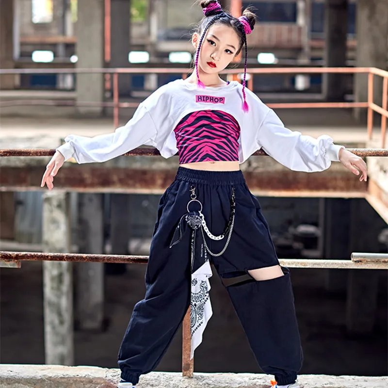 Girls Ballroom Hip Hop Dance Clothes Long Sleeves Tops Casual Pants For Kids Street Dance Performance Wear Kpop Outfit
Girls Ballroom Hip Hop Dance Clothes Long Sleeves Tops Casual Pants For Kids Street Dance Performance Wear Kpop Outfit