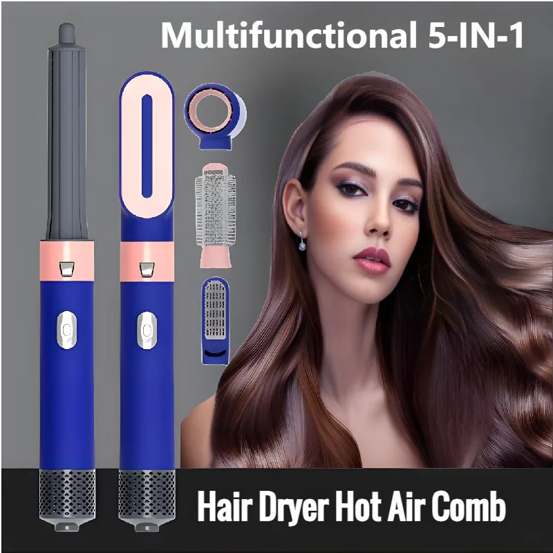 

5 in 1 Hair Hot Air Comb Hair Dryer Set Negative Ion HairCare Curling Iron Hair Straightener HairDryer Brush Styling Tool