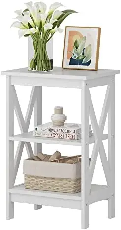 Set of 2 Modern 3-Tier Nightstand Desk Storage Shelf, X-Design End Tables Coffee Side Table for Office, Living Room, Bedroom Fur
Set of 2 Modern 3-Tier Nightstand Desk Storage Shelf, X-Design End Tables Coffee Side Table for Office, Living Room, Bedroom Fur
