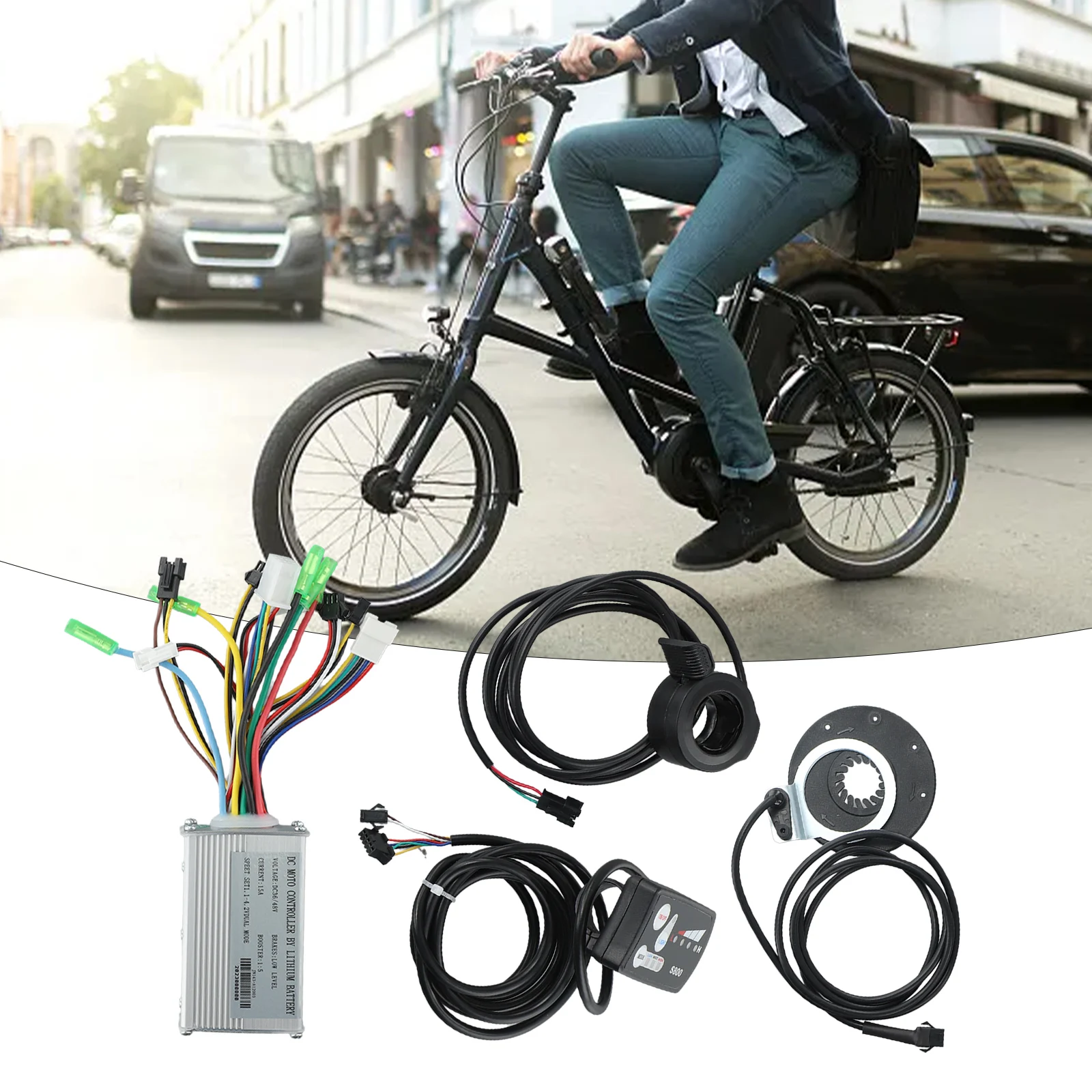Motor Controller Panel Kits E-Bike Brushless S800 LED Display Wire Length:125cm High Quality Practical Durable
Motor Controller Panel Kits E-Bike Brushless S800 LED Display Wire Length:125cm High Quality Practical Durable