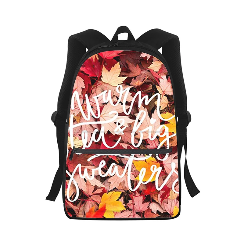 

Autumn leaves fall fox cartoon Men Women Backpack 3D Print Fashion Student School Bag Laptop Backpack Kids Travel Shoulder Bag