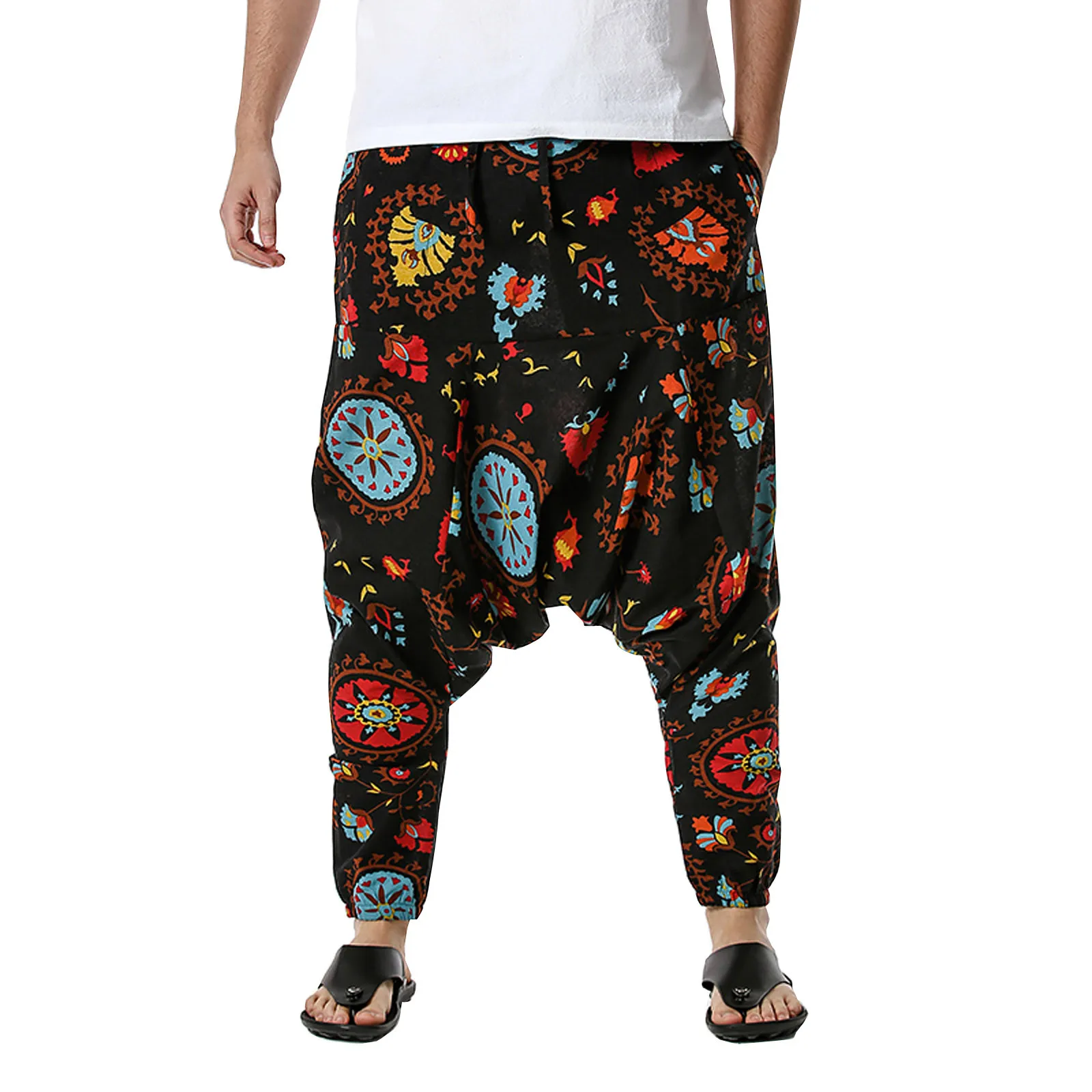Men's Hippie Baggy Boho Yoga Harem Pants Fashion Pattern Print Sweatpants Cotton Linen Casual Hip Hop Ankara Pants
Men's Hippie Baggy Boho Yoga Harem Pants Fashion Pattern Print Sweatpants Cotton Linen Casual Hip Hop Ankara Pants