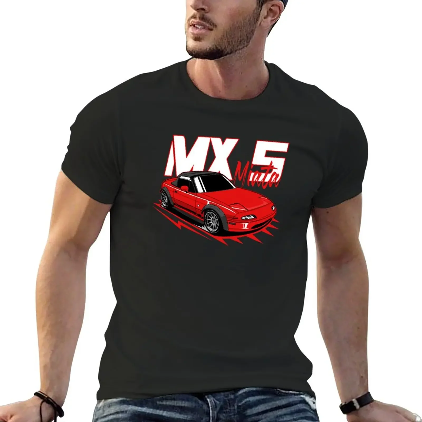 

Red miata mx5 classic T-Shirt plus size tops boys whites kawaii clothes workout shirts for men