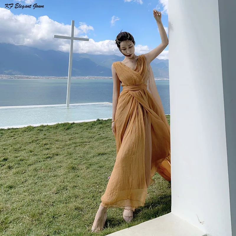New Design V Neck Linen Fashion Dress Bohemian Beach Style Floor Length Boho Casual Sleeveless Long Dresses Largos
New Design V Neck Linen Fashion Dress Bohemian Beach Style Floor Length Boho Casual Sleeveless Long Dresses Largos