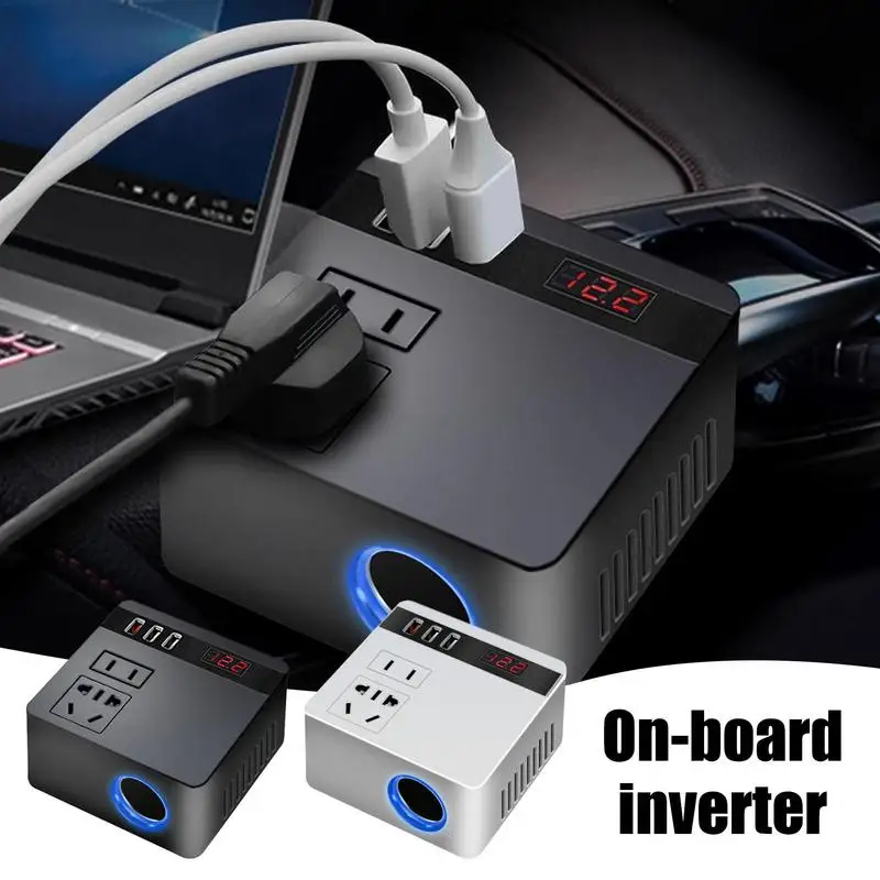 Car Power Inverter 150W AC Cigarette Lighter Power Supply Inverter Adapter Fast Charging Converter 2 USB Port | 12V 24V To 220v
Car Power Inverter 150W AC Cigarette Lighter Power Supply Inverter Adapter Fast Charging Converter 2 USB Port | 12V 24V To 220v