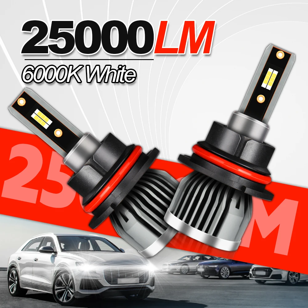 25000LM Canbus Car LED Headlight 300W Front Lights 9005 HB3 9006 HB4 H1 H7 H4 H11 3570 CSP Chips Auto Light 6000K White Fog Lamp
25000LM Canbus Car LED Headlight 300W Front Lights 9005 HB3 9006 HB4 H1 H7 H4 H11 3570 CSP Chips Auto Light 6000K White Fog Lamp
