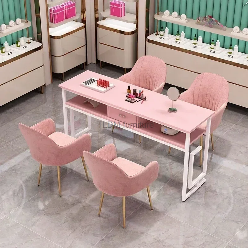 Modern Minimalist Nail Tables Salon Furniture Single Double Manicure Tables Chair Set Light Luxury Professional Manicure Table
Modern Minimalist Nail Tables Salon Furniture Single Double Manicure Tables Chair Set Light Luxury Professional Manicure Table