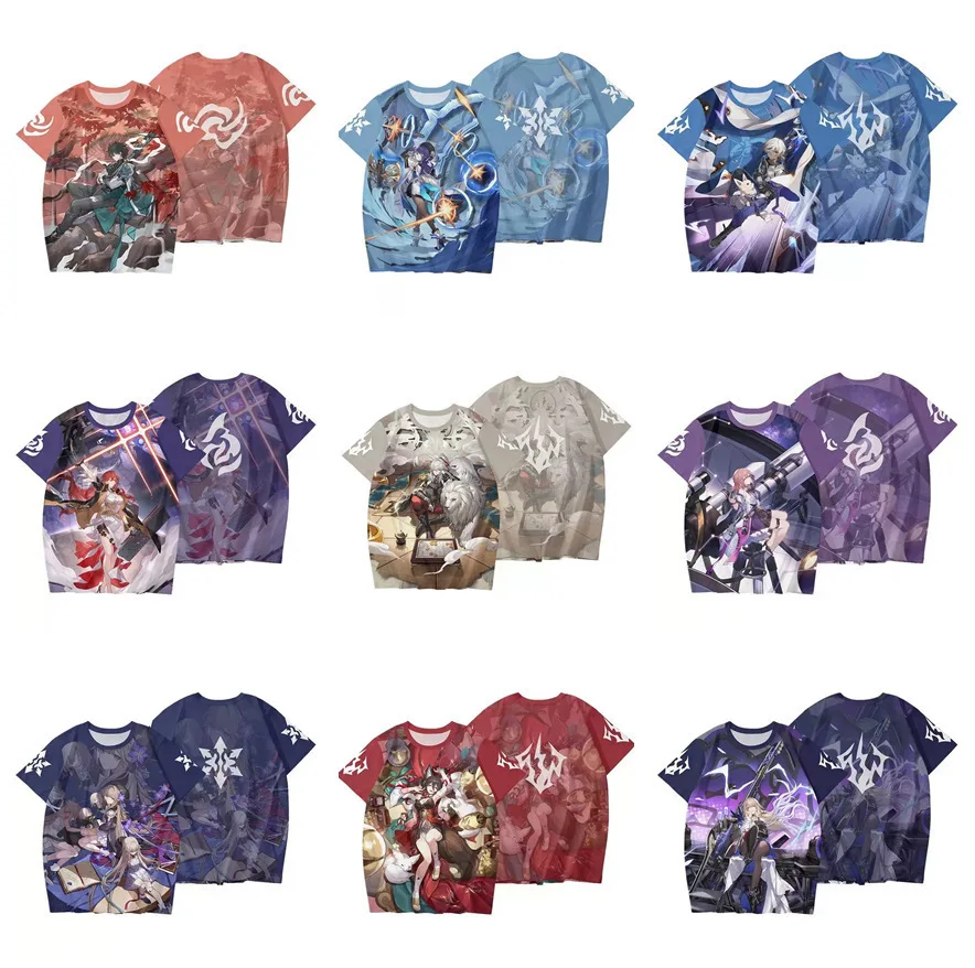 Honkai Star Rail Summer Fashion Anime New Printed T-Shirt Binary Leisure Short-Sleeved Cosplay Peripheral Game Props Clothing
Honkai Star Rail Summer Fashion Anime New Printed T-Shirt Binary Leisure Short-Sleeved Cosplay Peripheral Game Props Clothing