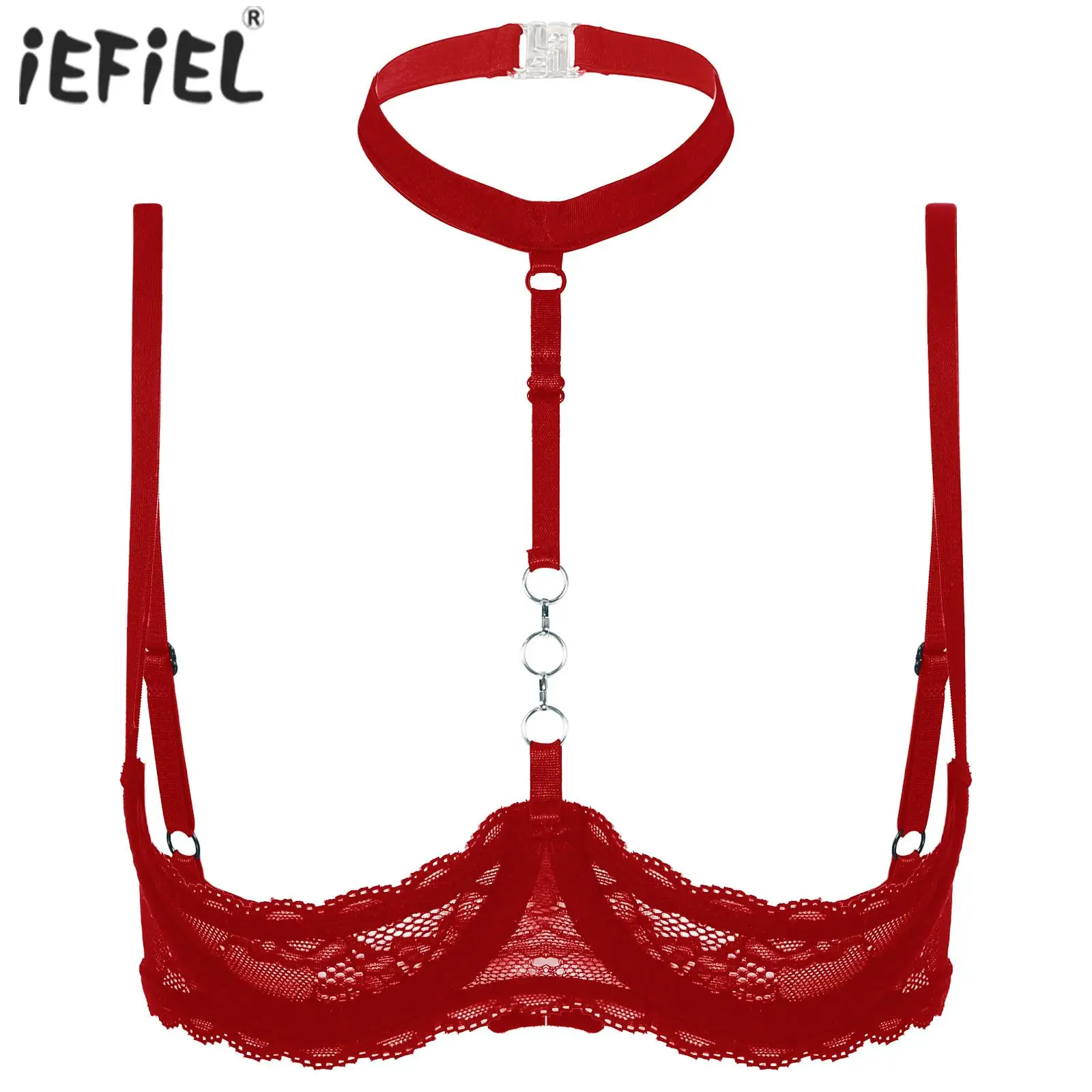 Women Hollow Out 1/4 Cups Underwire Bra Tops Halter Neck O-Ring Sheer Lace Push Up Brassiere Sexy Lingerie Exotic Bras Underwear
Women Hollow Out 1/4 Cups Underwire Bra Tops Halter Neck O-Ring Sheer Lace Push Up Brassiere Sexy Lingerie Exotic Bras Underwear