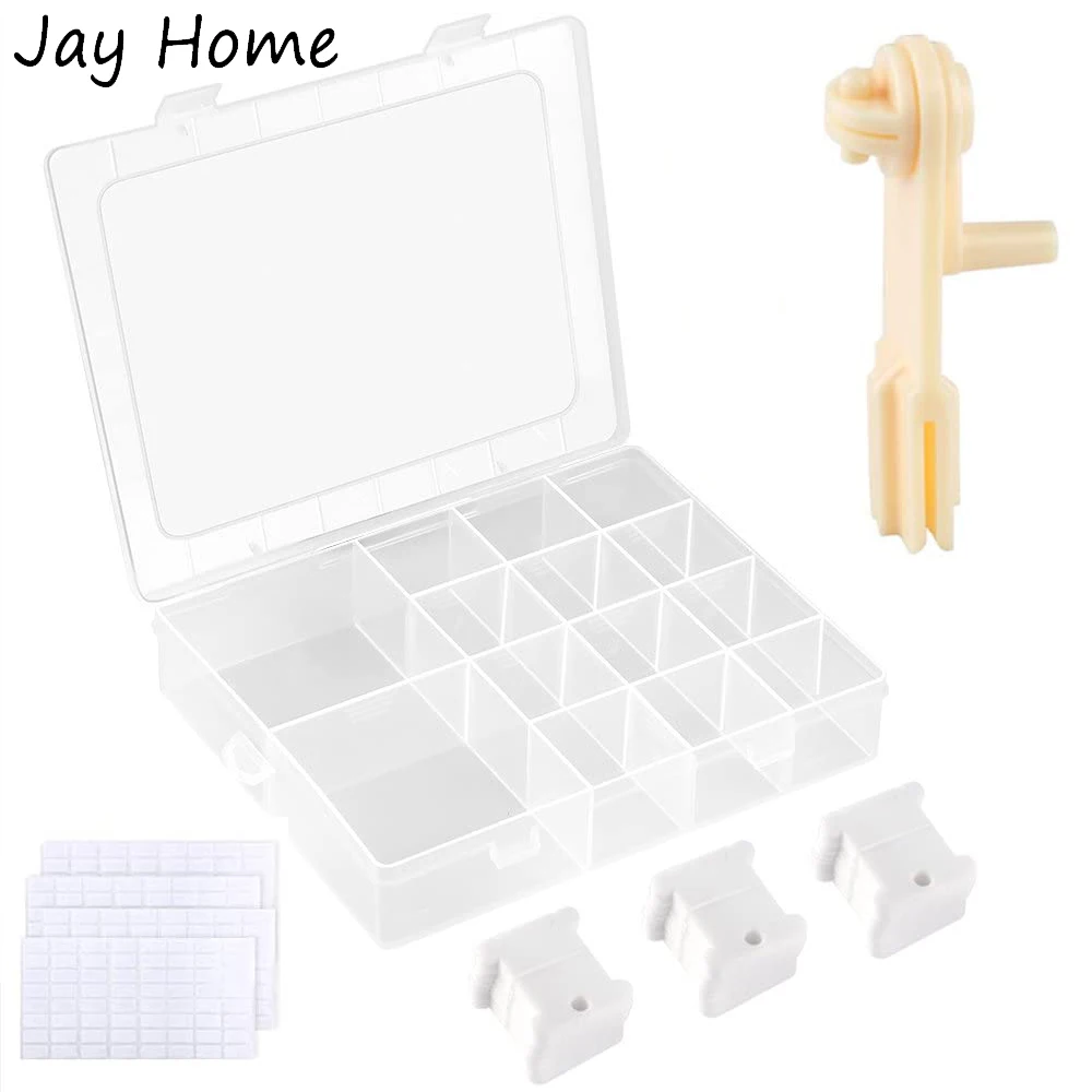 14 Compartments Embroidery Floss Organizer Box with Plastic Floss Bobbins & Floss Number Stickers Embroidery Cross Stitch Crafts
14 Compartments Embroidery Floss Organizer Box with Plastic Floss Bobbins & Floss Number Stickers Embroidery Cross Stitch Crafts